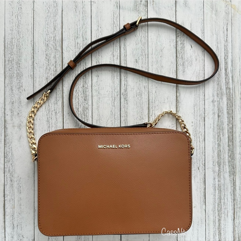 Michael Kors Jet Set Large Saffiano Leather Crossbody Bag